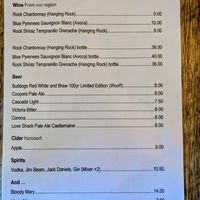 Drinks menu two April 2026 at Saff's Cafe  in Castlemaine