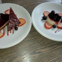 Flan and cheesecake #Veganuary at Bar Verde in New York City