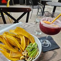 Ceviche and red sangria at Bar Verde in New York City
