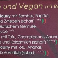 Veg menu part 4 at Anh Duc Wok in Dresden