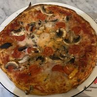 Vegan margherita with mushrooms   at Pizza Express - North Bridge in Edinburgh