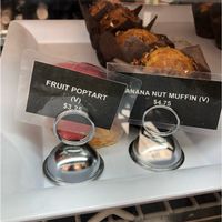 Strawberry poptart and muffin. Clearly marked with V labels.  at Vivi in Washington
