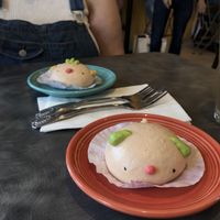 Steamed buns. There are several vegan filling options   at Noodles in Northampton