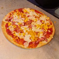 Breakfast Pizza is delish at One Planet Pizza in Norwich