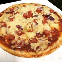 meat feast at One Planet Pizza in Norwich