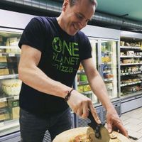 hard at work at One Planet Pizza in Norwich