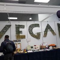 stall at vegfest UK, London at Vegan Organic Network in Manchester