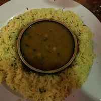 The Spiced Chickpea Curry was ok, usually the food is better.  at Coogi's Restaurant in Mdina