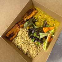 Dahl and quinoa   at Vegan Flavours in South East London