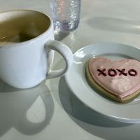 Latte with house-made hemp milk and sugar cookie  at Cuppa in Ogden