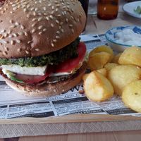 Hamburguesa india at Verdetariano in Sevilla