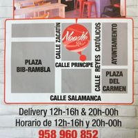 Map at NoodleRest in Granada