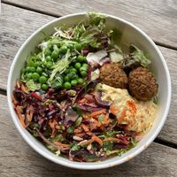 Falafel salad (VE & GF)  at The Garden Cafe  in Cambridge