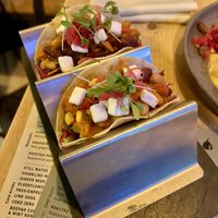 Veganised bean tacos  at The Fig in Rye