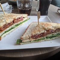 Tomato and aubergine sandwich at Berlinka Cafe in Bratislava