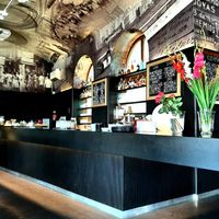 Interior at Berlinka Cafe in Bratislava
