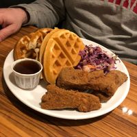 Chicken n waffles at The Diner - Shoreditch in London