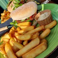 Fire bean burger at Dr.Plant in Leeuwarden