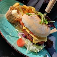 Pomodoro cheese burger at Dr.Plant in Leeuwarden