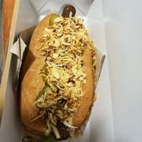 Czech Hot dog at Vegan Food & Sweet Bar in Brno