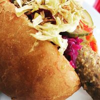 Chez hotdog  at Vegan Food & Sweet Bar in Brno