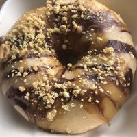 Snickers donut  at Vegan Food & Sweet Bar in Brno
