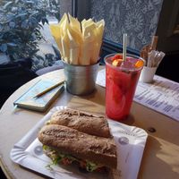 Tasty vegan lunch break. at Gelarto Rosa - Szent István in Budapest