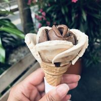 Hazelnut and chocolate gelato  at Gelarto Rosa - Szent István in Budapest