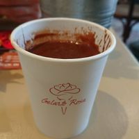 Rich and creamy hot chocolate at Gelarto Rosa - Szent István in Budapest