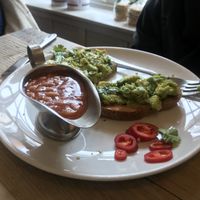 Avacado on toast with beans😋 at Bill's in Guildford