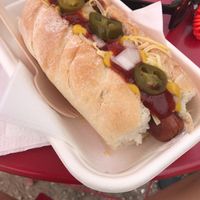 Vegan New York Hot Dog! at Dolly Bus - Simply Vegan Cuisine in Melbourne