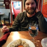 My vegan date + momo at Durbar Square Restaurant in Portsmouth