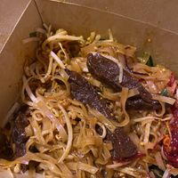 With soy steak!!!! SO GOOD  at Something Vegan in Toluca Lake