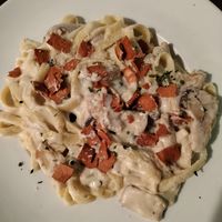 Carbonara at Something Vegan in Toluca Lake