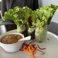 Summer rolls   at Something Vegan in Toluca Lake