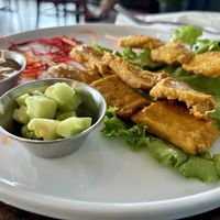 Chick’n Satae  at Something Vegan in Toluca Lake