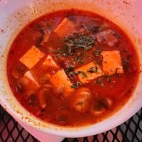 Tom yum soup at Something Vegan in Toluca Lake