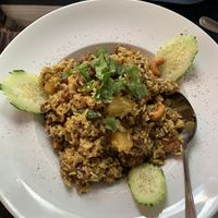 Pineapple fried rice at Something Vegan in Toluca Lake