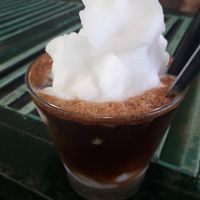 Vegan cocnut coffee at Chookie's Beer Garden in Ninh Binh