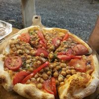 Bbq chickpea pizza without cheese at Chookie's Beer Garden in Ninh Binh