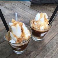 Coconut coffee at Chookie's Beer Garden in Ninh Binh