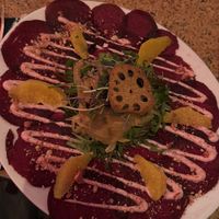 Beetroot carpaccio  at NUL73 in Den Bosch