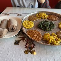 They gave us lots of shiro sheets. Good for filling though I am a keto vegan. 🥺  at Fassil Restaurant in Vancouver