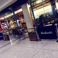 Exterior, inside the airport before passport control and security check in :) at LHR - Carluccio's - T5 in West London