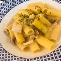 Vegan pasta with walnuts and celeriac  at LHR - Carluccio's - T5 in West London
