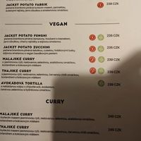 Vegan jacket potatos, curries and tortilla at Fabrik Food Factory in Brno