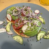 Avocado-Toast  at Fabrik Food Factory in Brno
