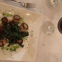 Vegan “scallops” with cauliflower risotto  at Skopelos in Pensacola
