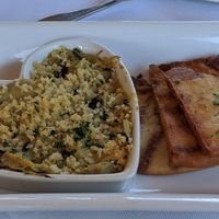Mother's day appetizer, spinach and artichoke dip at Skopelos in Pensacola