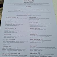 Menu at My Mother's Daughters  in Lisbon